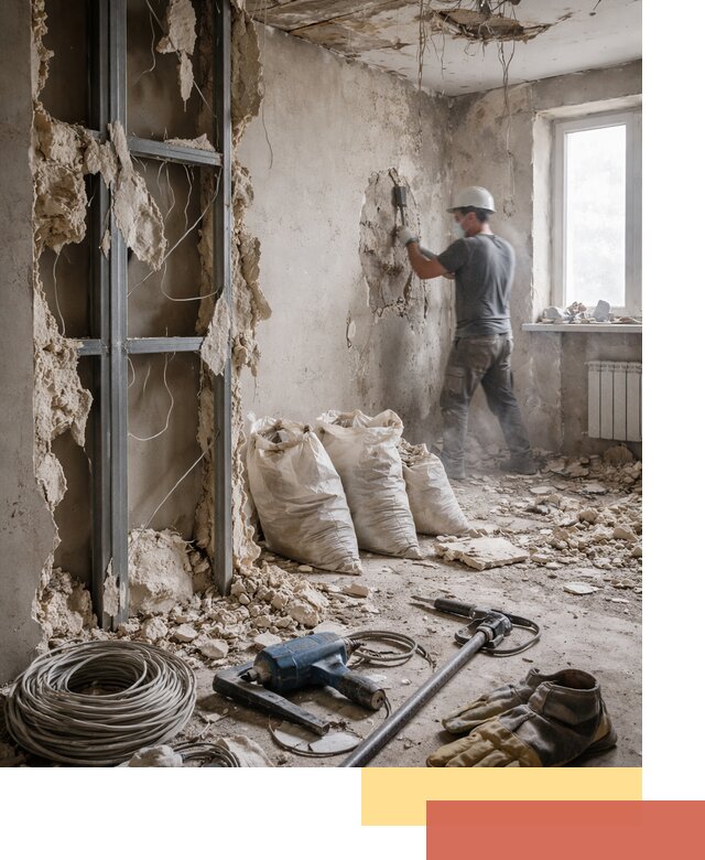 Профессиональный демонтаж зданий и конструкций в железнодорожном