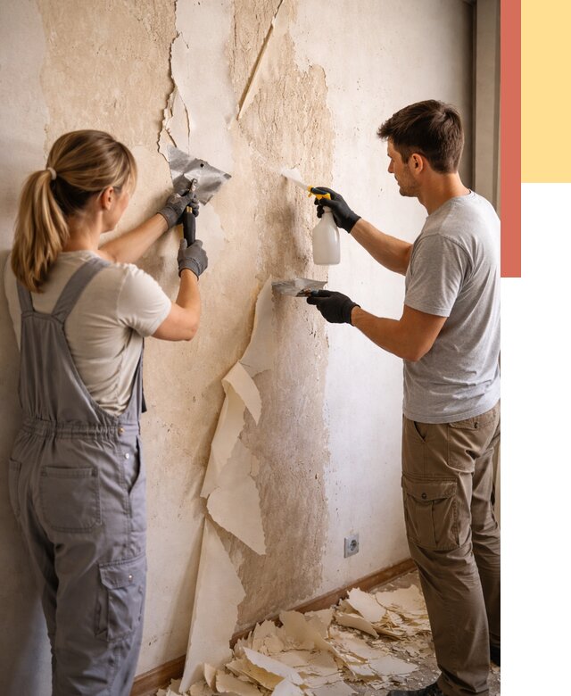 Снятие старых обоев в железнодорожном от 5383 руб. под ключ недорого | ОТДЕЛОЧНИК-Жлз