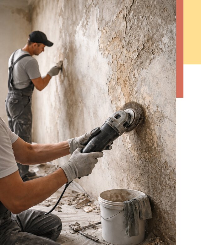 Снятие и удаление краски со стен в железнодорожном от 2153 руб. — ОТДЕЛОЧНИК-Жлз