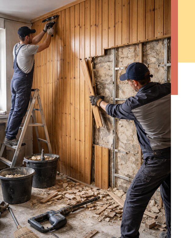 Демонтаж вагонки со стен в железнодорожном от 1487 руб. — снятие, удаление, срочно | ОТДЕЛОЧНИК-Жлз