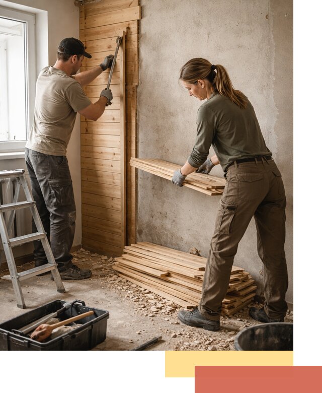 Демонтаж вагонки со стен в железнодорожном — профессиональный демонтаж