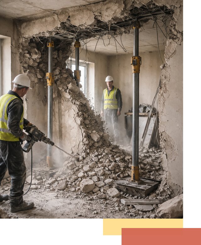 Снос несущих стен в железнодорожном с гарантией безопасности и качества