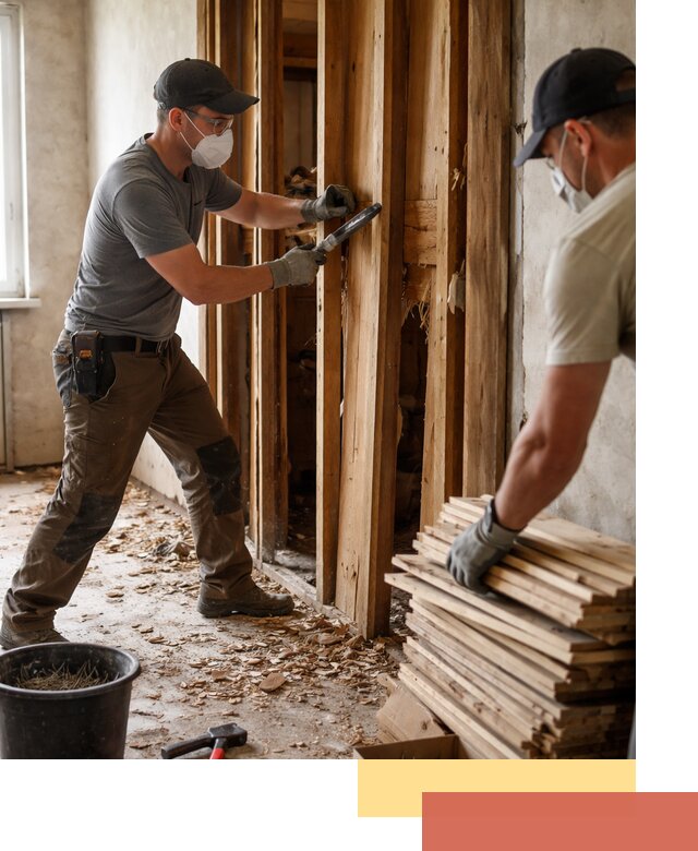 Демонтаж деревянных перегородок в железнодорожном быстро и аккуратно