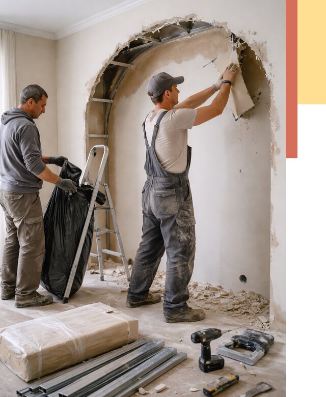 Демонтаж арки из гипсокартона в железнодорожном от 3589 руб. — услуги под ключ | ОТДЕЛОЧНИК-Жлз