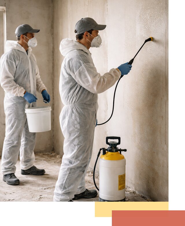 Антисептическая обработка стен в железнодорожном профессионально