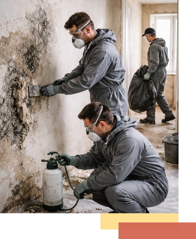 Удаление плесени со стен профессионально в железнодорожном