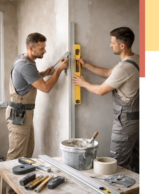 Выведение углов стен в железнодорожном от 1897 руб. быстро и недорого | ОТДЕЛОЧНИК-Жлз