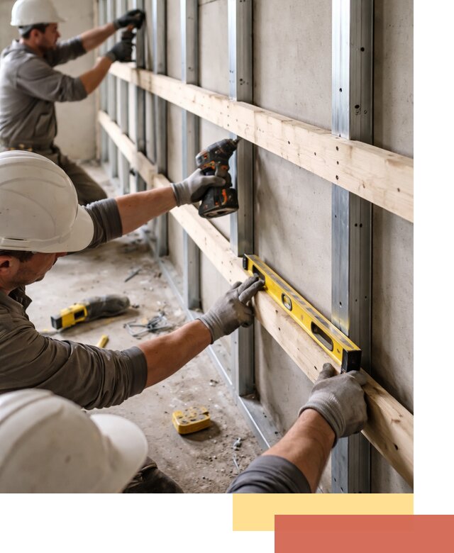 Устройство обрешетки под панели в железнодорожном