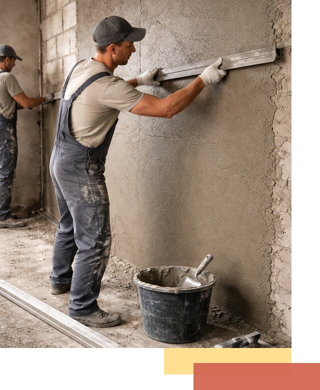 Штукатурка стен цементно-песчаная в железнодорожном профессионально