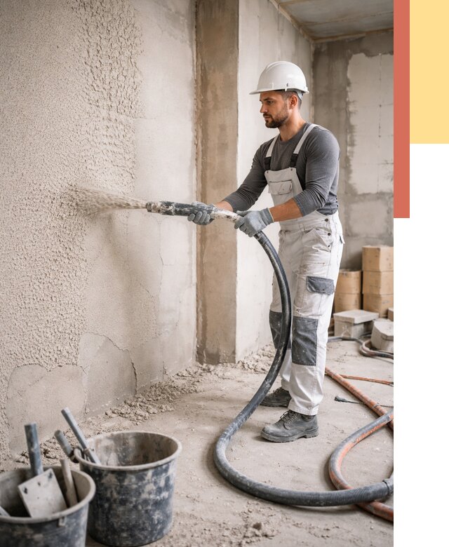 Машинная штукатурка стен в железнодорожном под ключ от 6665 руб./м2 | ОТДЕЛОЧНИК-Жлз