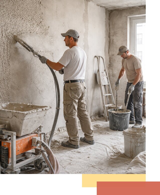 Машинная штукатурка стен в железнодорожном — быстро и качественно