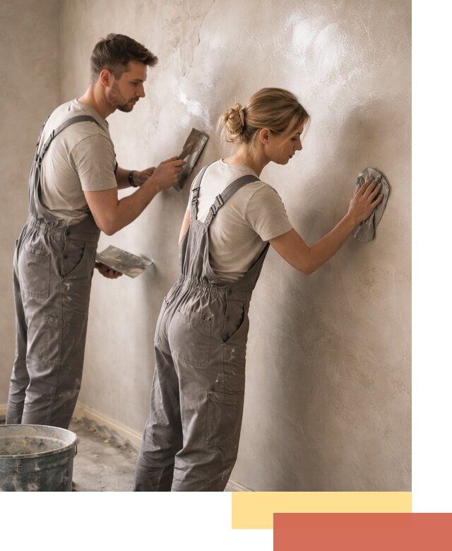 Венецианская штукатурка высокого качества в железнодорожном