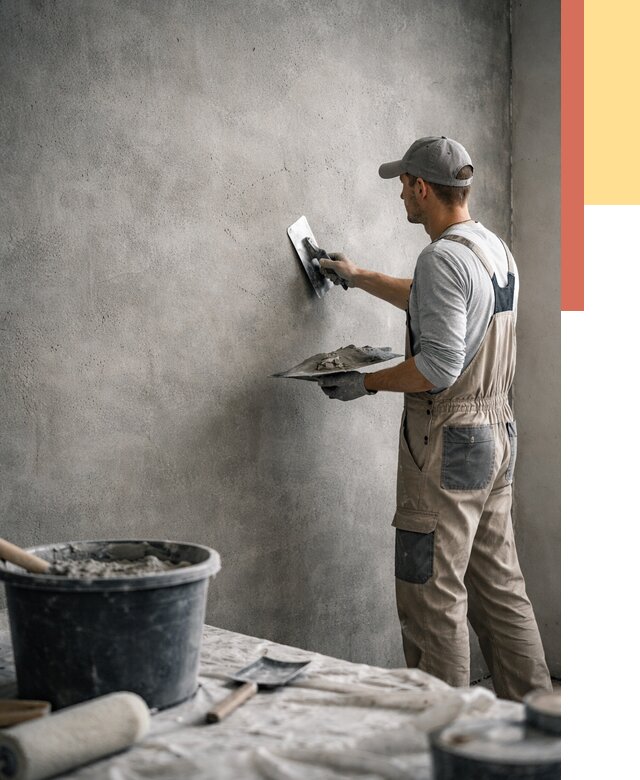 Декоративная штукатурка под бетон в железнодорожном от 2564 руб./м² — нанесение под ключ | ОТДЕЛОЧНИК-Жлз