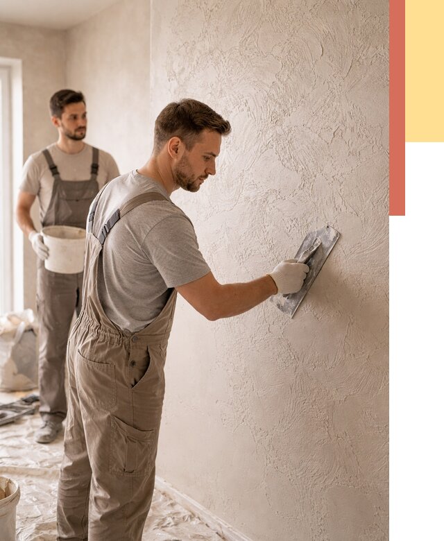 Фактурная штукатурка стен в железнодорожном от 4307 руб./м² — заказать под ключ | ОТДЕЛОЧНИК-Жлз