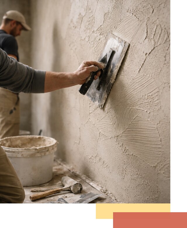 Фактурная штукатурка стен в железнодорожном — монтаж, отделка, реставрация