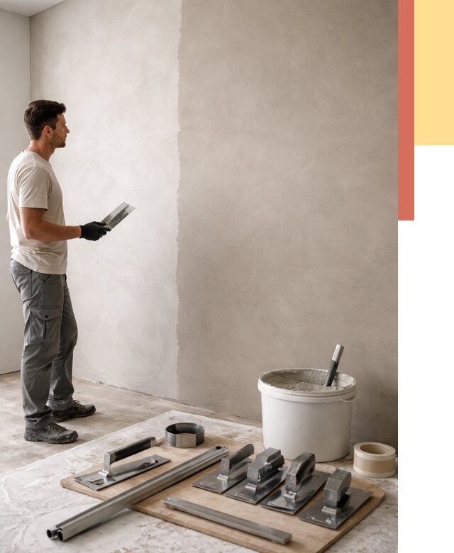 Нанесение микроцемента на стены в железнодорожном от 3281 руб./м2 под ключ | ОТДЕЛОЧНИК-Жлз