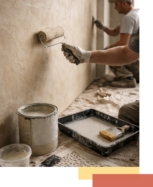 Лессирующая краска для декоративной отделки в железнодорожном