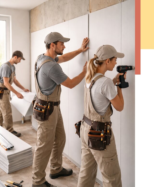 Монтаж ПВХ панелей на стены в железнодорожном от 461 руб/м2 — быстро и недорого | ОТДЕЛОЧНИК-Жлз