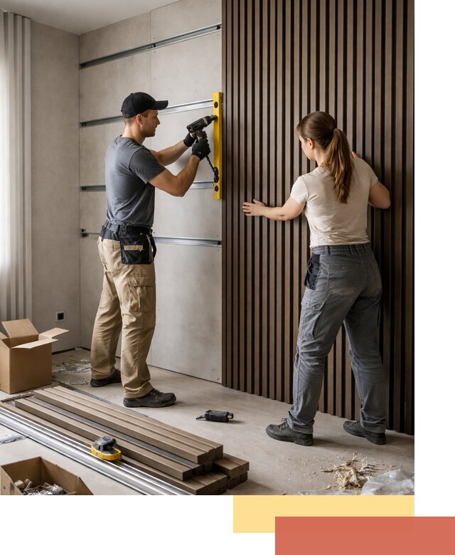 Монтаж реечных панелей на стены в железнодорожном