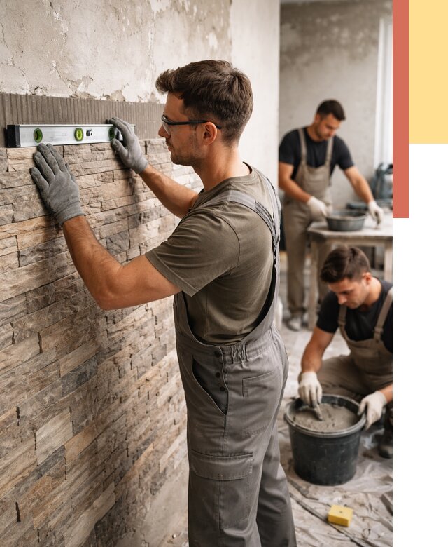 Монтаж искусственного камня в железнодорожном от 4614 руб. под ключ | ОТДЕЛОЧНИК-Жлз