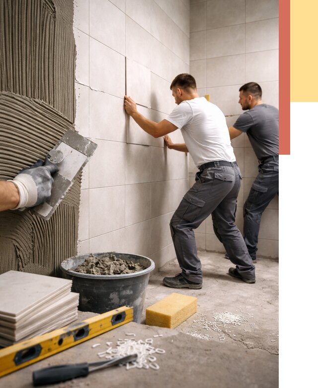 Укладка плитки на стены в железнодорожном от 872 руб. — качественно и недорого | ОТДЕЛОЧНИК-Жлз