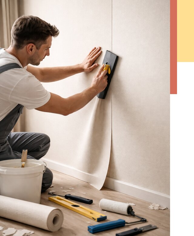 Поклейка виниловых обоев в железнодорожном от 4614 руб. | Быстро и недорого — ОТДЕЛОЧНИК-Жлз