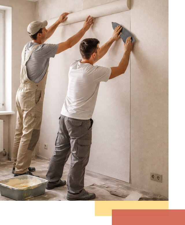 Поклейка виниловых обоев в железнодорожном профессионально и качественно