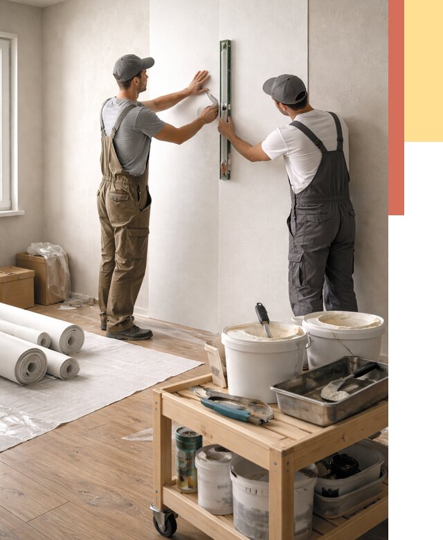 Поклейка стеклообоев в железнодорожном от 6665 руб. за м2 — быстро и недорого | ОТДЕЛОЧНИК-Жлз