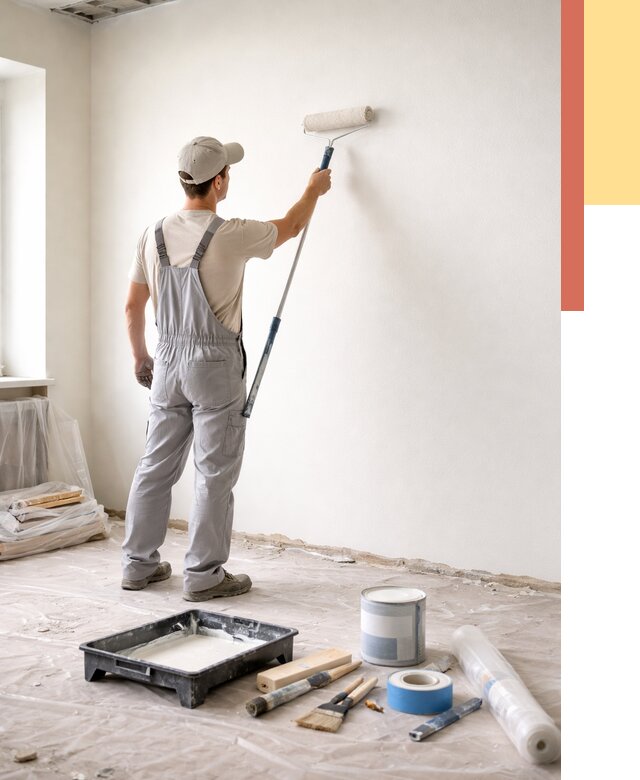 Покраска стен водоэмульсионной краской в железнодорожном от 461 руб. за м² | ОТДЕЛОЧНИК-Жлз