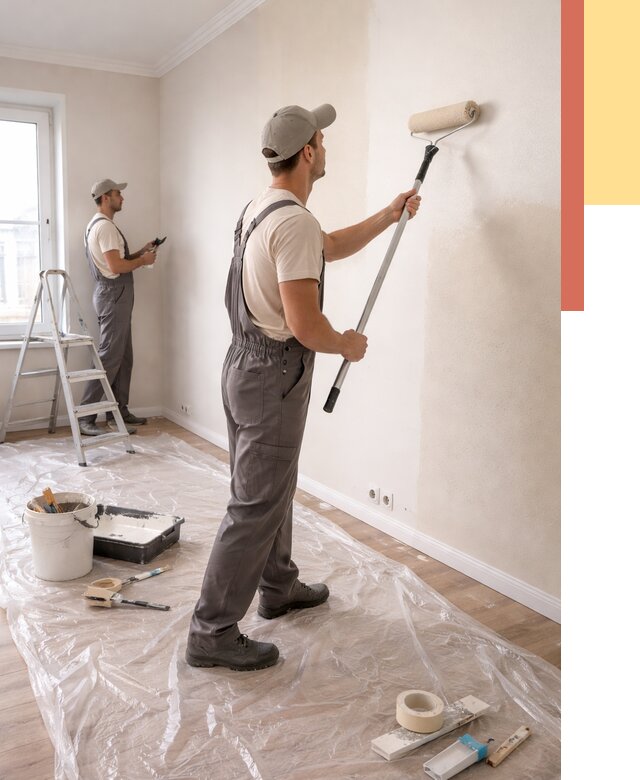 Покраска стен акриловой краской в железнодорожном от 3589 руб./м² — быстро и недорого | ОТДЕЛОЧНИК-Жлз