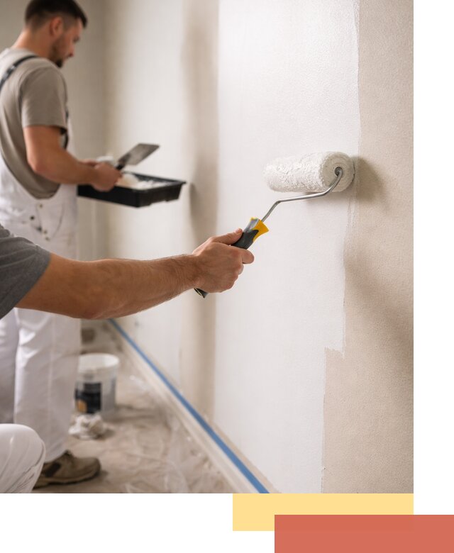 Покраска стен акриловой краской профессионально в железнодорожном