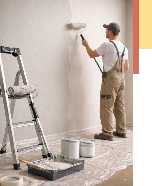 Покраска стен латексной краской в железнодорожном от 4614 руб. за м2 | ОТДЕЛОЧНИК-Жлз