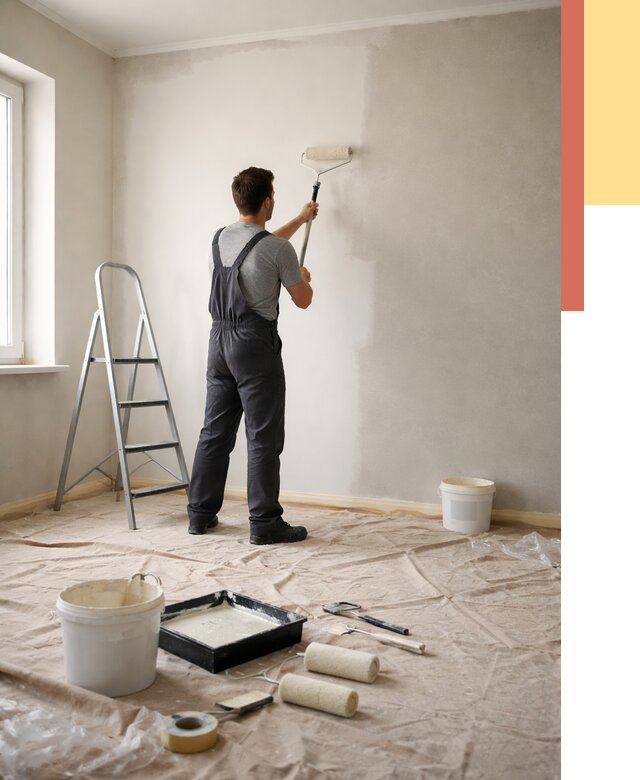 Покраска стен моющейся краской в железнодорожном от 359 руб./м² — быстро и недорого | ОТДЕЛОЧНИК-Жлз