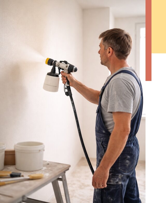 Покраска стен краскопультом в железнодорожном от 7691 руб. — механизированная покраска | ОТДЕЛОЧНИК-Жлз