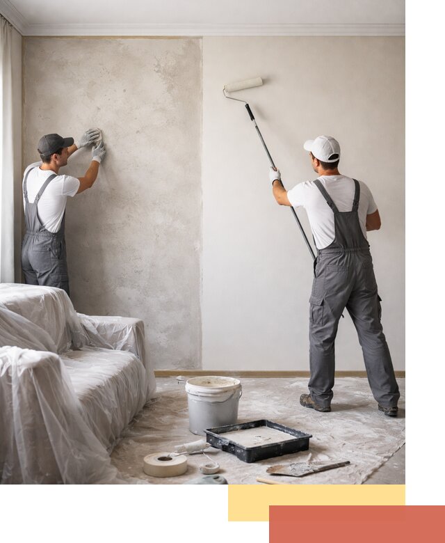 Покраска стен антивандальной краской в железнодорожном