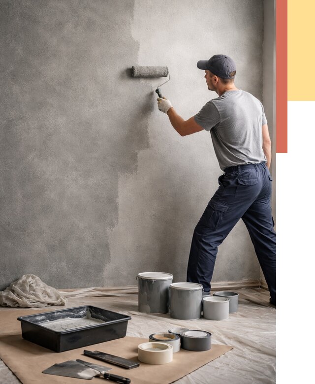 Покраска стен под бетон в железнодорожном от 667 руб. за м2 — быстро и недорого | ОТДЕЛОЧНИК-Жлз