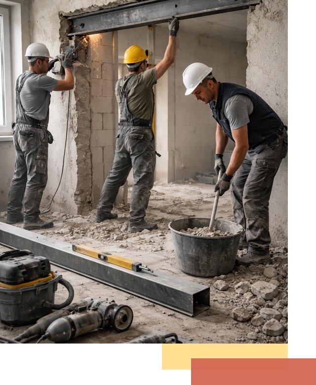 Создание проемов в стенах и несущих конструкциях в железнодорожном