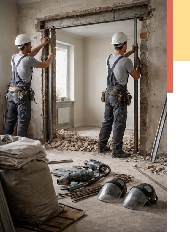 Расширение дверного проема в железнодорожном от 12818 руб. под ключ | ОТДЕЛОЧНИК-Жлз