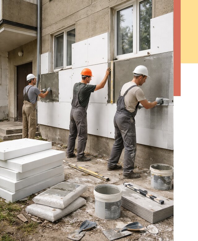 Утепление стен пенопластом в железнодорожном от 1794 руб. — недорого и под ключ | ОТДЕЛОЧНИК-Жлз