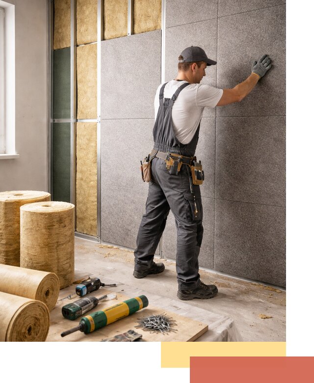 Профессиональная шумоизоляция стен в железнодорожном для квартиры и офиса