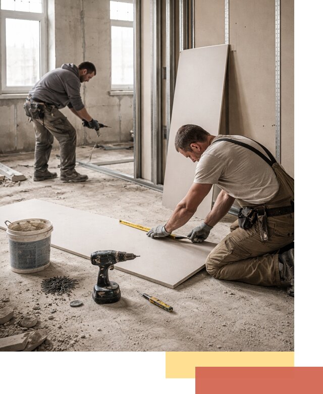 Кладка перегородок из ПГП под ключ в железнодорожном