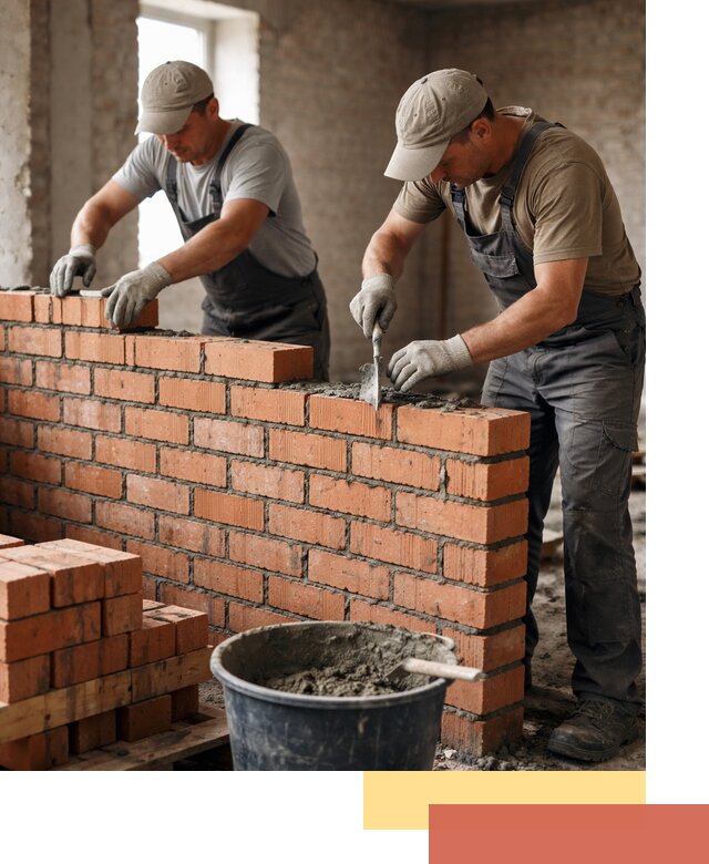 Кладка кирпичных перегородок под ключ в железнодорожном