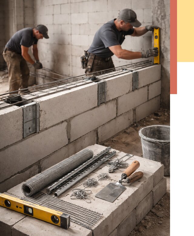 Армирование кладки перегородок в железнодорожном от 769 руб. под ключ | ОТДЕЛОЧНИК-Жлз
