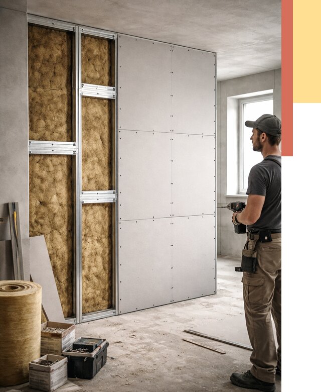 Усиленная перегородка под навеску в железнодорожном от 13125 руб. — монтаж под ключ | ОТДЕЛОЧНИК-Жлз