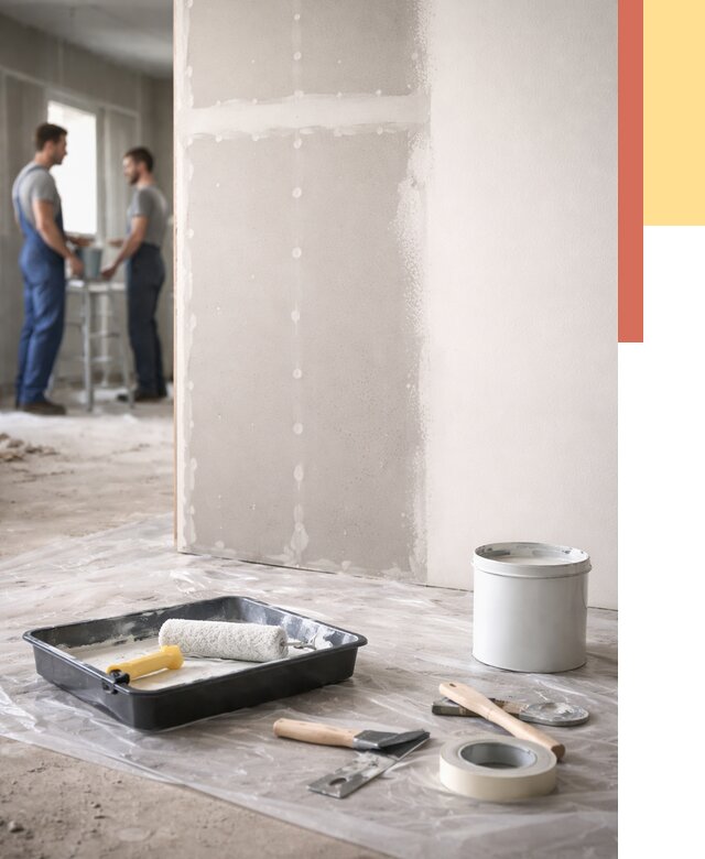 Покраска перегородок из гипсокартона в железнодорожном от 4614 руб. под ключ | ОТДЕЛОЧНИК-Жлз