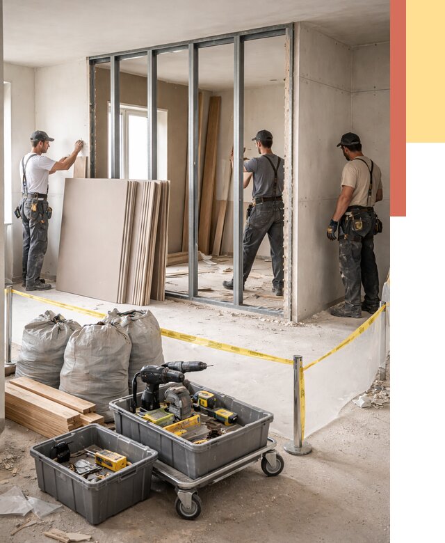 Перенос гипсокартонной перегородки в железнодорожном под ключ от 4614 руб. | Демонтаж и монтаж – ОТДЕЛОЧНИК-Жлз