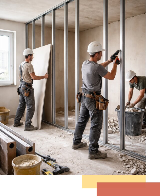 Перенос гипсокартонной перегородки в железнодорожном профессионально и быстро