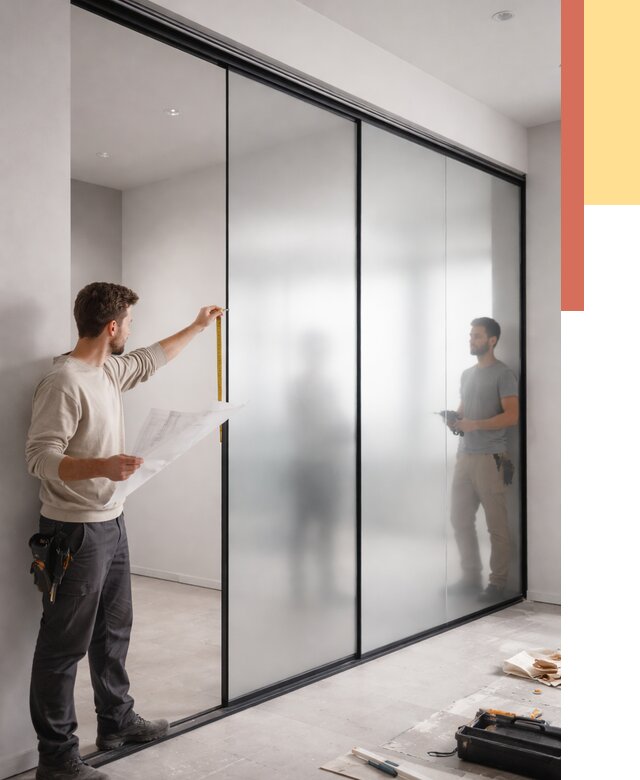 Матовые стеклянные перегородки в железнодорожном от 8716 руб. — монтаж и установка | ОТДЕЛОЧНИК-Жлз