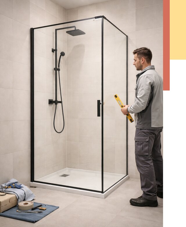 Стеклянные перегородки для душа в железнодорожном от 12818 руб. | Монтаж под ключ — ОТДЕЛОЧНИК-Жлз