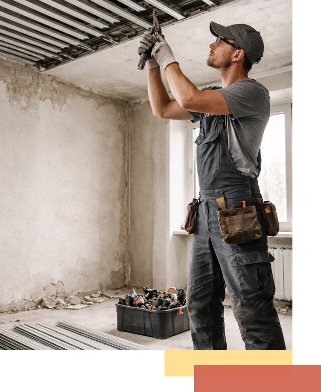 Демонтаж реечного потолка в железнодорожном быстро и аккуратно